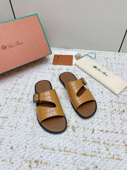 SANDALS IN LIGHT BROWN SNAKE EMBOSSED CALFSKIN