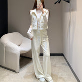 CHANEL 25S KNIT BLAZER AND DRAWSTRING PANTS SET 388