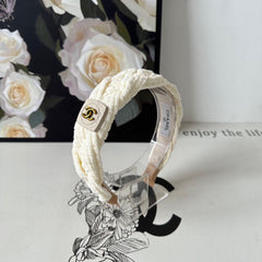 WHITE WOOL HAIRBAND 412461
