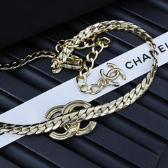 25S MIRROR CHAIN DOUBLE C NECKLACE