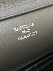 RODEO MEDIUM BAG 35 IN GREY SMOOTH CALFSKIN SILVER HARDWARE