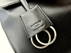 RODEO MINI BAG 22 IN BLACK SMOOTH CALFSKIN SILVER HARDWARE