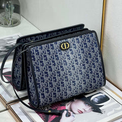 BOOK TOTE 26 IN BLUE MONOGRAM OBLIQUE JACQUARD