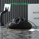 BOTTEGA VENETA 25S DUSTBAG NOTTE 33 IN BLACK CALFSKIN GOLD HARDWARE