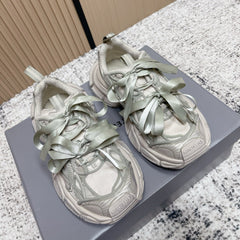 BALENCIAGA 25S 3XL SNEAKERS IN TAUPE GRAY PU LEATHER