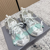 BALENCIAGA 25S 3XL SNEAKERS IN WHITE MIX GREY PU LEATHER