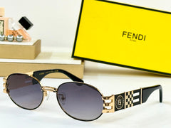 FIRST CRYSTAL CHUNKY OVAL FRAME SUNGLASSES 7078 IN METAL