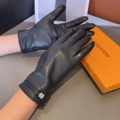 LV GLOVES IN BLACK LAMBSKIN 466818