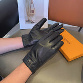 LV GLOVES IN BLACK LAMBSKIN 462318