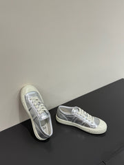 FF TRAINER SNEAKER IN SILVER MIX WHITE CALFSKIN
