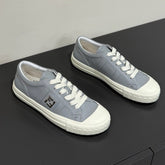 FF TRAINER SNEAKER IN DOLPHIN GRAY MIX WHITE CALFSKIN