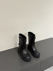 MAJOR ANKLE BOOT IN BLACK CALFSKIN