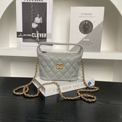 CHANEL 25S HOBO BAG 22 IN GREY CAVIAR LEATHER