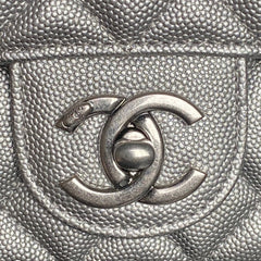 CHANEL 25S MINI FLAP BAG 18 IN DARK GRAY CALFSKIN