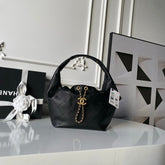 CHANEL 25S HOBO BAG 32 IN BLACK LAMBSKIN