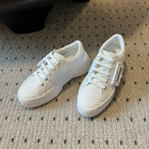 VIV' SKATE SNEAKERS IN WHITE SMOOTH CALFSKIN CRYSTAL BUCKLE