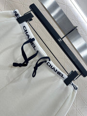 CHANEL 25S WIDE-LEG FLEECE-LINED PANTS 404