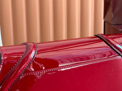 LARGE BLONDIE SHOULDER BAG 29.5 IN RED PATENT CALFSKIN