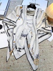 CHANEL 25S SCARF 140 CM IN CASHMERE SILK 943929