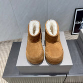 BALENCIAGA 25S LOW ANKLE BOOTS PLATFORM HEEL IN BROWN SUEDE STYLE 6