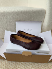 SL TABI BALLERINA FLAT WINE LAMBSKIN