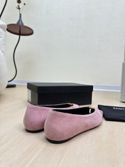 BABYLONE BALLET FLAT IN LIGHT PINK SUEDE