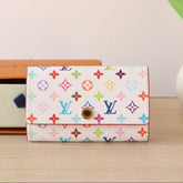 ROSALIE WALLET 12 IN WHITE MIX COLORFUL CALFSKIN