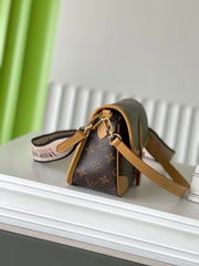 DIANE 25 IN BROWN MONOGRAM CANVAS TANNED COWHIDE