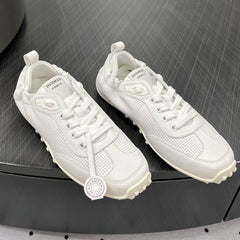 TRAIL SNEAKER IN WHITE CALFSKIN