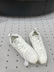 TRAIL SNEAKER IN WHITE CALFSKIN