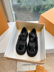 RUBY FLAT MARY JANE IN BLACK PATENT CALFSKIN