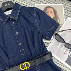 DIOR 25S DENIM SHIRT DRESS 798