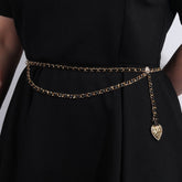 CHANEL 25S CHAIN BELT IN GOLD METALLIC AND BLACK CALFSKIN 614286