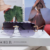 C DE RIMLESS NAVIGATOR FRAME SUNGLASSES 548665 IN METAL