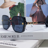 SQUARE SUNGLASSES 632876 IN BLACK ACETATE