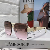 SQUARE SUNGLASSES 632891 IN WHITE ACETATE BROWN LENSES