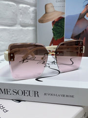 SQUARE SUNGLASSES 632891 IN WHITE ACETATE BROWN LENSES