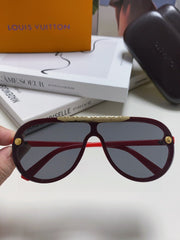BLACKWOOD SUNGLASSES 567457 IN RED ACETATE GOLD METAL