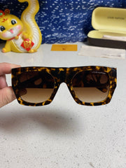 LINK SQUARE SUNGLASSES 570275 IN HAVANA ACETATE GOLD LOGO