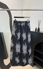 CHANEL 25S PRINTED WIDE-LEG PANTS 620489