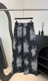 CHANEL 25S PRINTED WIDE-LEG PANTS 620489