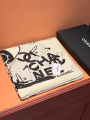 CHANEL 25S SCARF 135 CM IN CASHMERE SILK 941790