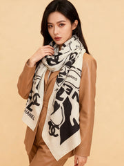 CHANEL 25S SCARF 135 CM IN CASHMERE SILK 941790