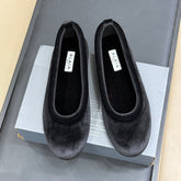 ALAIA 25S BALLET FLATS IN BLACK FULL VELVET