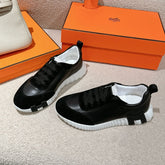 MAINLAND SNEAKER IN BLACK SUEDE AND CALFSKIN