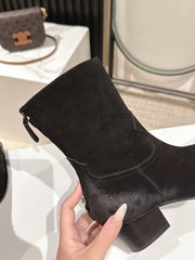 CELINE 25S CHELSEA BOOTS CLASSIC 45MM IN BLACK SUEDE