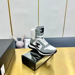ATHLETIC SHOES IN WHITE MIX ASH GRAY CALFSKIN