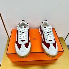 JET SNEAKER IN WHITE MIX SANGRIA RED SUEDE