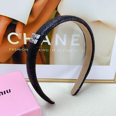 HEADBAND IN BLACK GLITTER FABRIC 174109