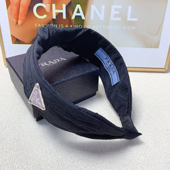 HEADBAND IN BLACK WRINKLED FABRIC 258838